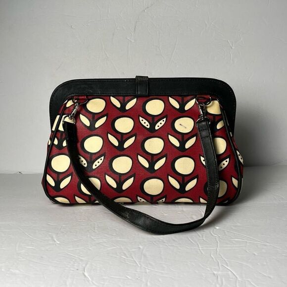 Petunia Pickle Bottom Red Floral Print Small Baby Bag Shoulder Handbag Detachabl - Picture 7 of 14